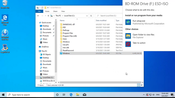 mount ISO to DVD